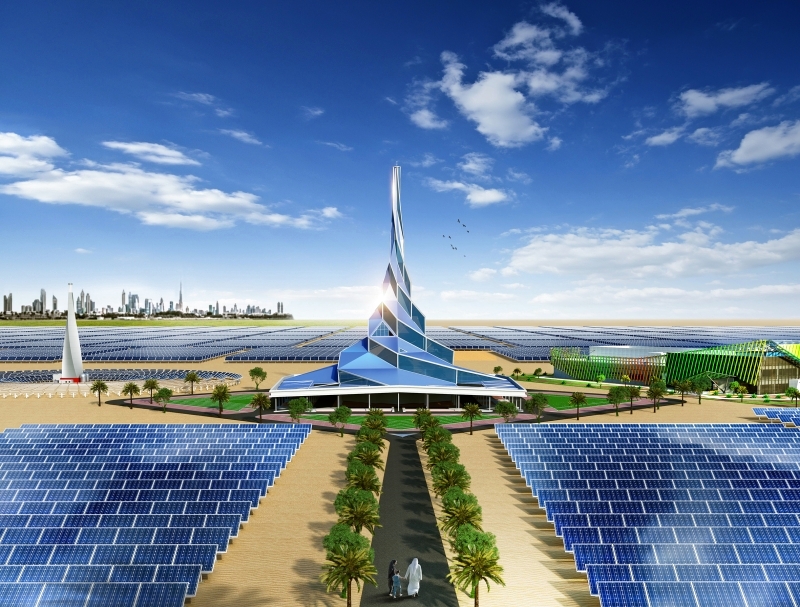تعرف علي أكبر مجمع لتخزين الطاقة الشمسية في العالم  في الامارات