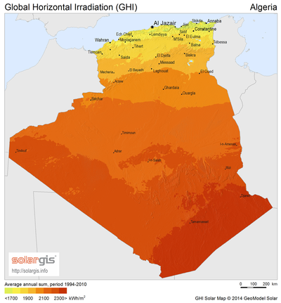 الجزائر: فرص مهولة للاستثمار واضافة محطات طاقة شمسية بطاقة انتاج 2000 ميجاوات قبل نهاية 2020